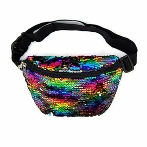 Rainbow Flippy Sequin Fanny Pack Festival Rave
